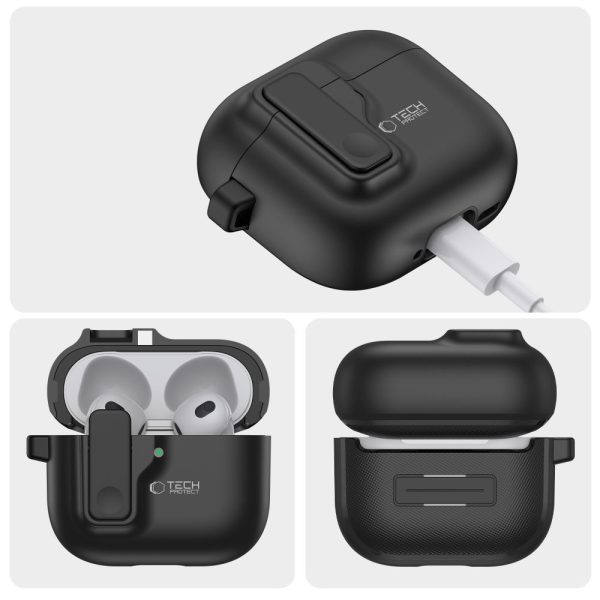 Θήκη Tech-Protect Slim Hook Black-Apple AirPods 4 - Image 4