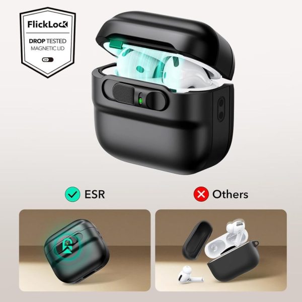 Θήκη ESR Pulse FlickLock (HaloLock) Black-Apple AirPods 4 - Image 4