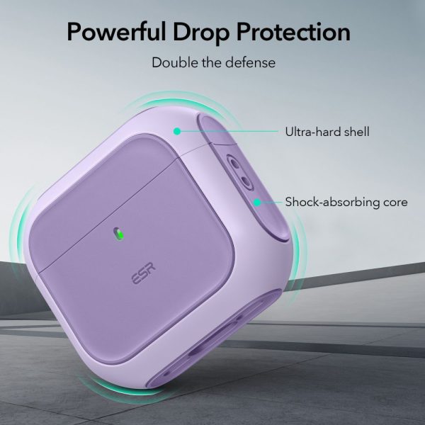 ESR Orbit Hybrid Case (HaloLock) Purple-Apple AirPods 4 - Image 4