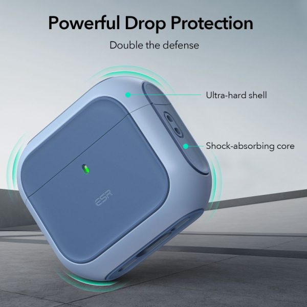 ESR Orbit Hybrid Case (HaloLock) Blue-Apple AirPods 4 - Image 4