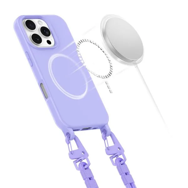 Θήκη iPhone 16 Pro Max Tech-Protect Magnecklace MagSafe Λεβάντα με Λουράκι - Image 4