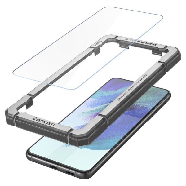 Spigen Screen Protector AlignMaster GLAS.tR (2-PACK) - Samsung Galaxy S21 FE 5G (AGL03088) - Image 6