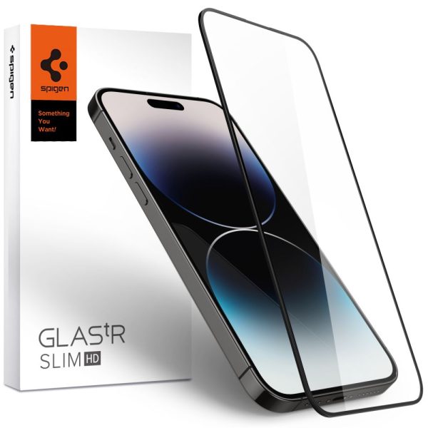 Spigen GLAS.tR Slim Full Cover Black-Apple iPhone 14 Pro Max (AGL05209) - Image 5