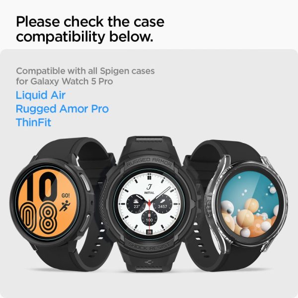 Spigen GLAS.TR EZ-FIT 2-Pack-Samsung Galaxy Watch 5 Pro 45mm (AGL05346) - Image 16