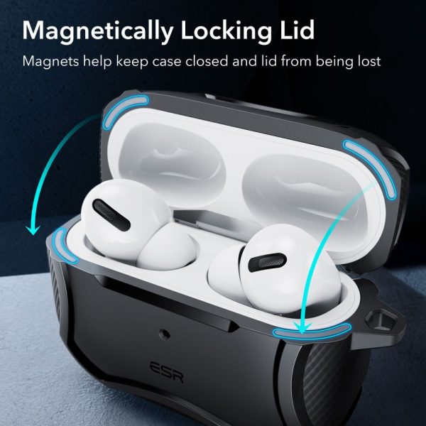 ESR Cyber Armor Tough Case with HaloLock Black-Apple AirPods Pro (1 Gen & 2 Gen) - Image 13