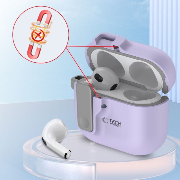 Θήκη Tech-Protect Slim Hook Lavender-Apple AirPods 4 - Image 5