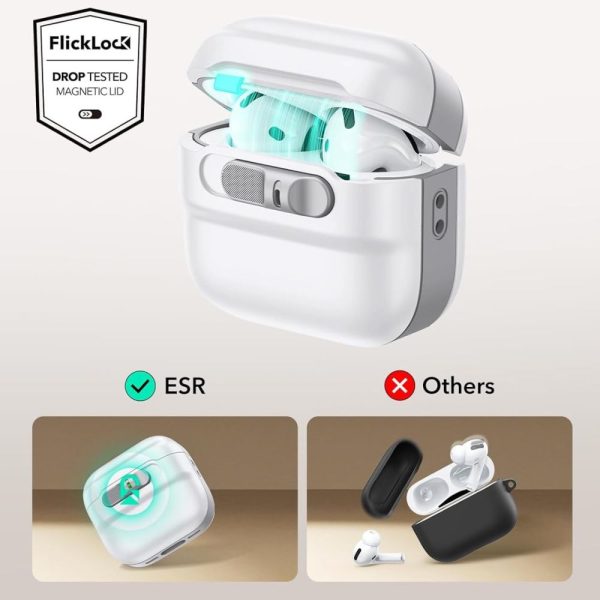 Θήκη ESR Pulse FlickLock (HaloLock) White-Apple AirPods 4 - Image 5