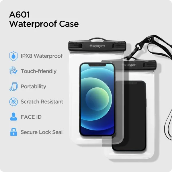 Αδιάβροχη Θήκη Κινητού Spigen A601 Universal Waterproof Case 2-Pack Crystal Clear (AMP03098) - Image 6