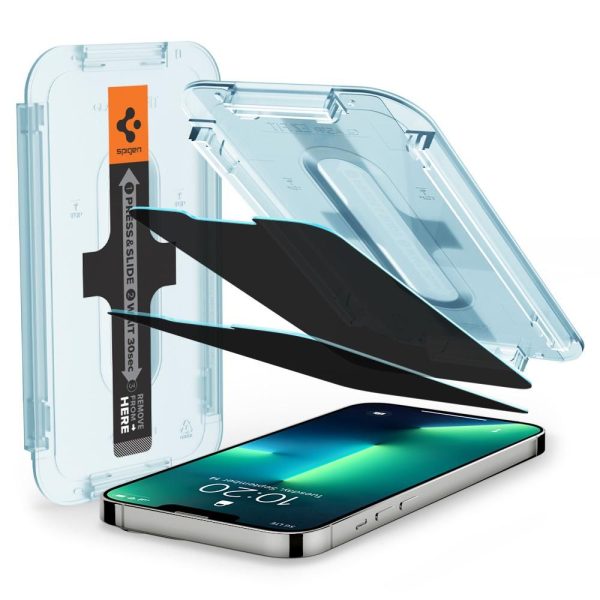 Spigen Screen Protector EZ FIT GLAS.tR Privacy 2-Pack-Apple iPhone 14/13/13 Pro (AGL03388) - Image 8