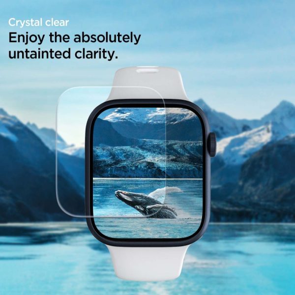 Spigen Screen Protector Neo Flex Clear (3 Pack)-Apple Watch Series 44/45mm (AFL04049) - Image 6