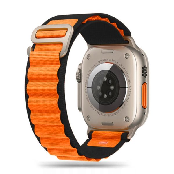 Tech-Protect Nylon Pro Band Black Orange-Apple Watch Series 44/45/46/49mm - Image 7