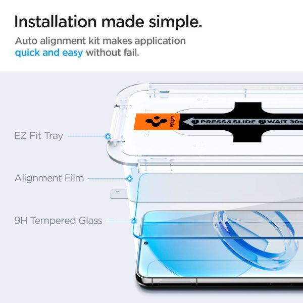 Spigen EZ Fit GLAS.tR Slim 2PCS Clear-Samsung Galaxy S23 (AGL05958) - Image 19