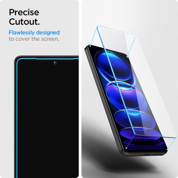 Spigen GLAS.tR Slim 2PCS Clear-Xiaomi Redmi Note 12 Pro 5G/12 Pro+ Plus/Poco X5 Pro 5G (AGL06045) - Image 17