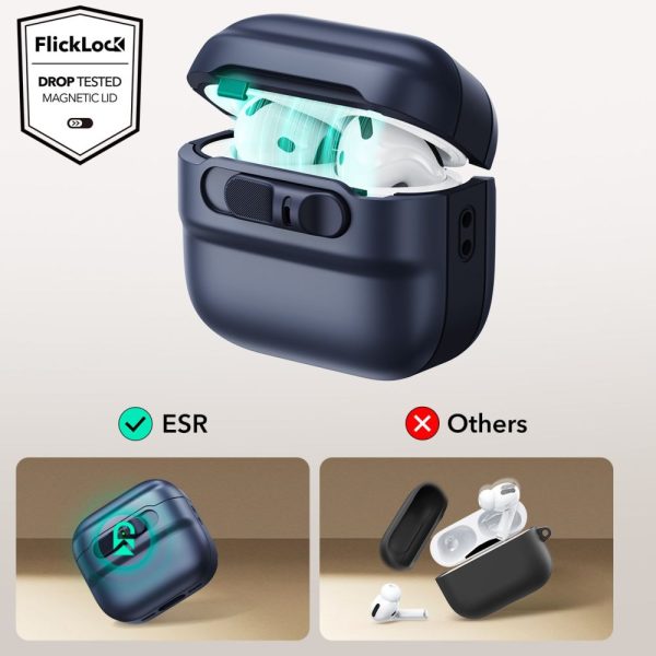 Θήκη ESR Pulse FlickLock (HaloLock) Blue-Apple AirPods 4 - Image 6