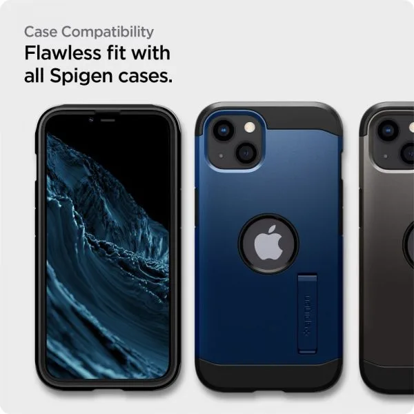 Τζάμι Προστασίας iPhone 13 / 13 Pro / 14 / 16e / 17e Spigen AlignMaster Glass FC 2-Pack Black (AGL03387) - Image 19