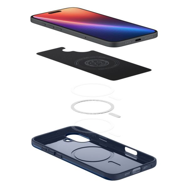 Θήκη Spigen Thin Fit MagFit Navy Blue-Apple iPhone 16 (ACS08187) - Image 7