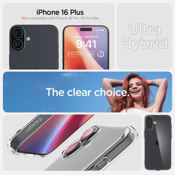 Θήκη Spigen Ultra Hybrid Matte Crystal Clear-Apple iPhone 16 Plus (ACS08069) - Image 8