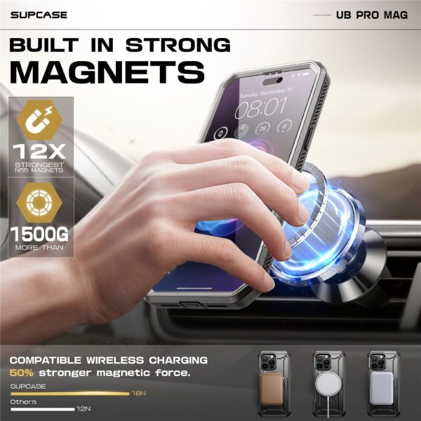 Θήκη Supcase Unicorn Beetle PRO MAG Rugged MagSafe Gun Metal-Apple iPhone 16 Pro Max - Image 7