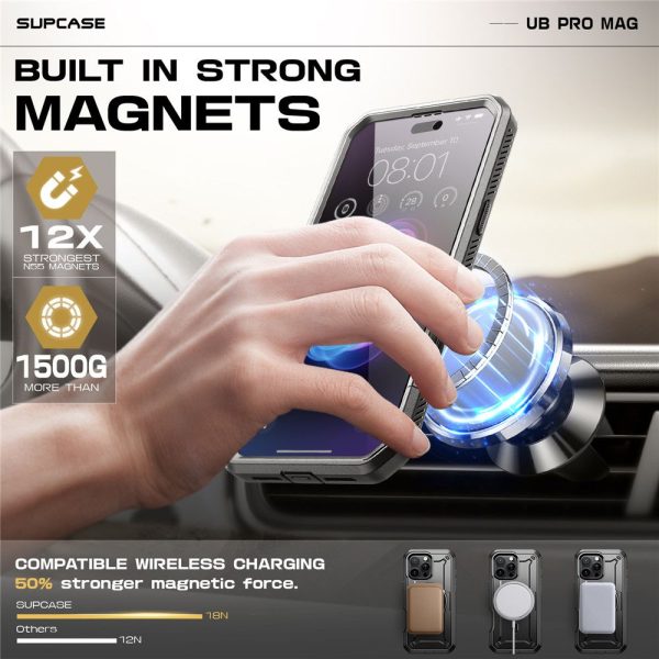 Θήκη Supcase Unicorn Beetle PRO MAG Rugged MagSafe Gun Metal-Apple iPhone 16 Pro - Image 7