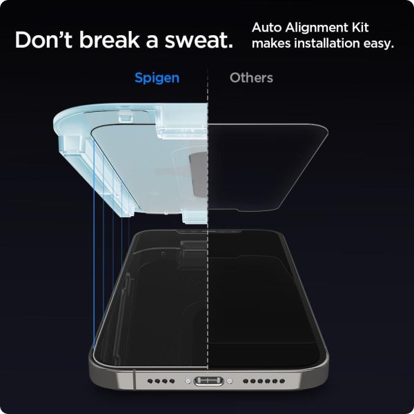 Spigen Screen Protector EZ Fit GLAS.tR Slim 2PCS Clear for Apple iPhone 12 / 12 Pro (AGL01801) - Image 3