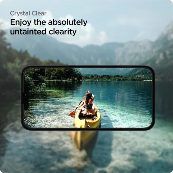 Τζάμι Προστασίας iPhone 13 / 13 Pro / 14 / 16e / 17e Spigen AlignMaster Glass FC 2-Pack Black (AGL03387) - Image 20