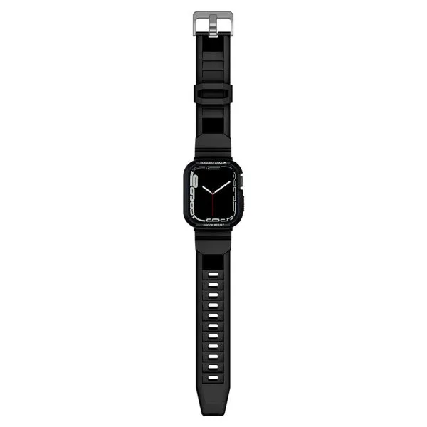 Λουράκι με Θήκη Apple Watch 6/SE 1/2/3 44mm & 7/8/9 45mm Spigen Rugged Armor Pro Black (062CS25324) - Image 8