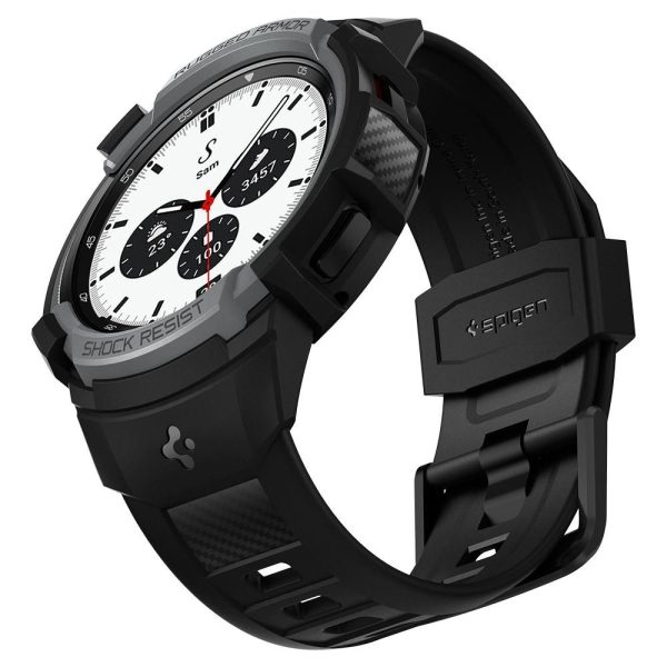 Spigen Case Rugged Armor Pro Charcoal Grey-Samsung Galaxy Watch 4 Classic 42mm (ACS03653) - Image 21