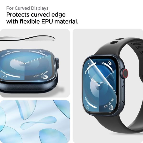 Spigen Screen Protector Elite Shield EZ Fit 2PCS Clear-Apple Watch 10 42mm (AFL08580) - Image 9