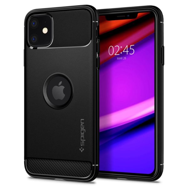 Spigen Rugged Armor Case Black for Apple iPhone 11 (076CS27183) - Image 2