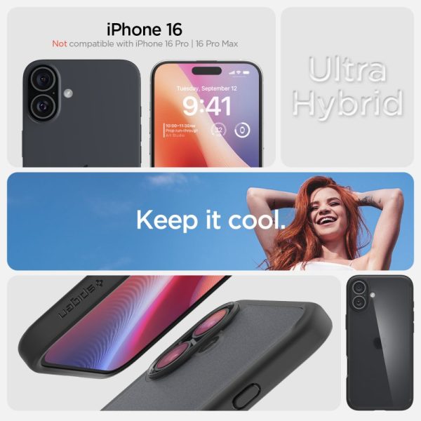 Θήκη Spigen Ultra Hybrid Frost Black-Apple iPhone 16 (ACS08200) - Image 9