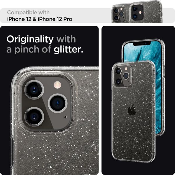 Spigen Liquid Crystal Glitter Case Crystal Quartz for Apple iPhone 12 / 12 Pro (ACS01698) - Image 11