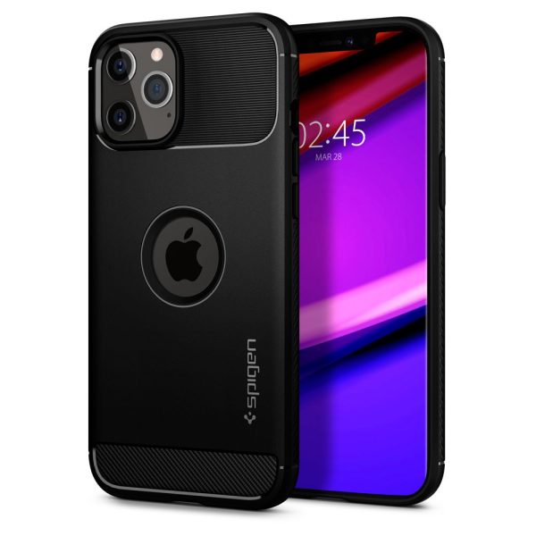 Spigen Rugged Armor Case Black for Apple iPhone 12 / 12 Pro (ACS01700) - Image 2