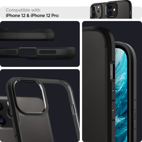 Spigen Ultra Hybrid Case Black for Apple iPhone 12 / 12 Pro (ACS01703) - Image 11