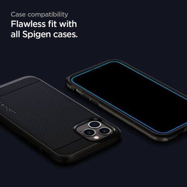 Spigen Full Cover Tempered Glass Black for Apple iPhone 12 / 12 Pro (AGL01512) - Image 4