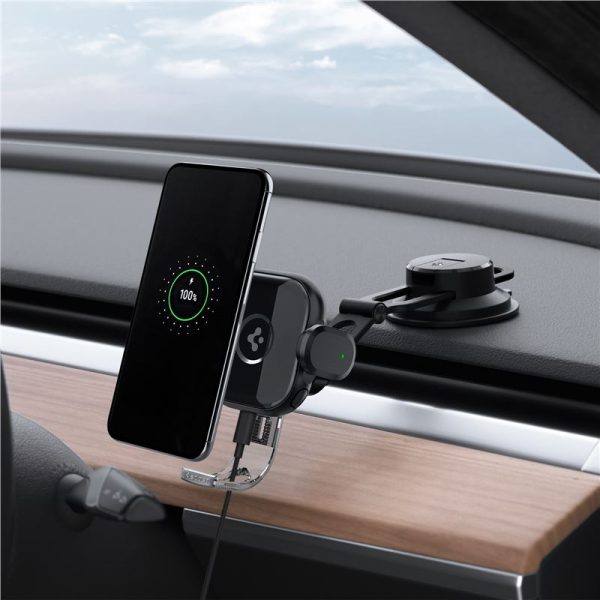 Spigen OneTap Universal Wireless Car Charger for Dashboard / Windshield Black (ACP01280) - Image 7