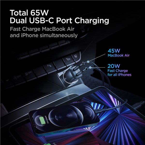 black - 2-Port/USB-C PD 3.0 45W/USB-C PD 3.0 20W /Total 65W