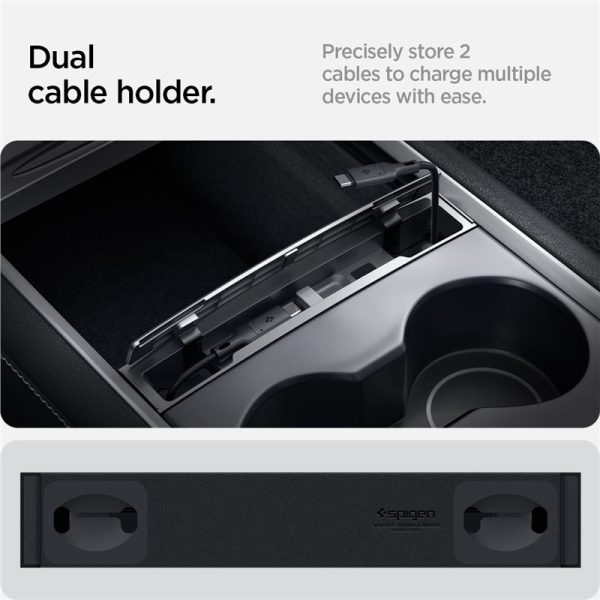 Spigen Tesla Cable Organizer Station Black-Tesla Model Y/3 (ACP07085) - Image 10