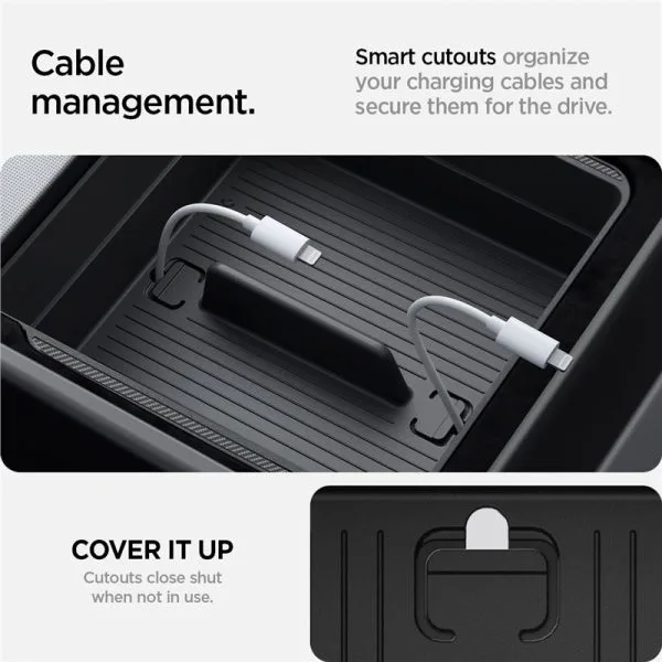 Spigen Tesla Armrest Console Organizer Black-Tesla Model 3 2024 (ACP07409) - Image 14