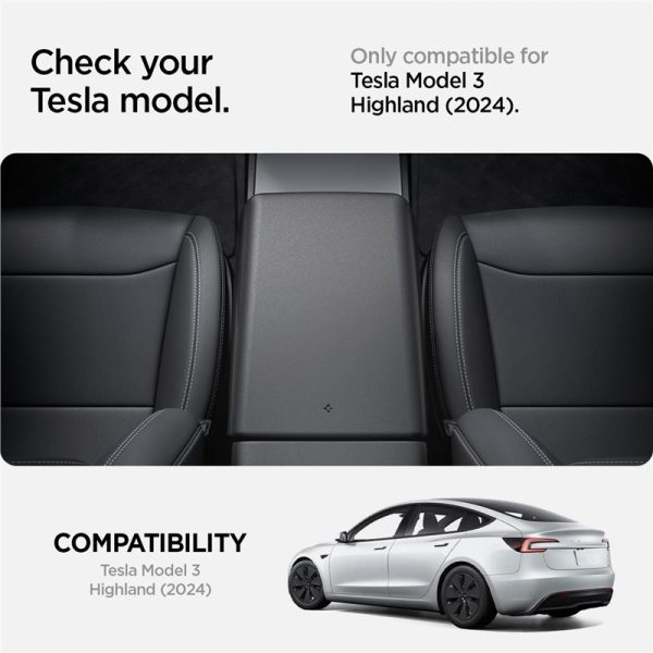 Spigen Tesla Armrest Cover Black-Tesla Model 3 2024 (ACP07410) - Image 10