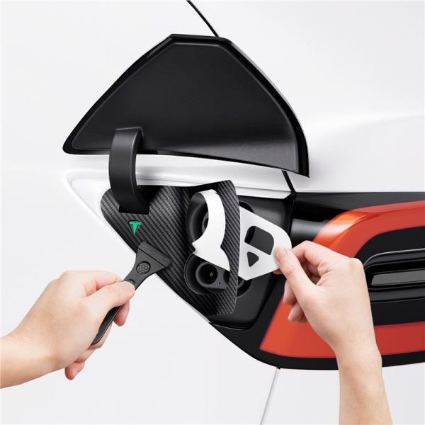 Spigen Tesla Protective Film and Wrap Set for Charge Port (EU) Carbon-Tesla Model Y/3 (ACP07595) - Image 3