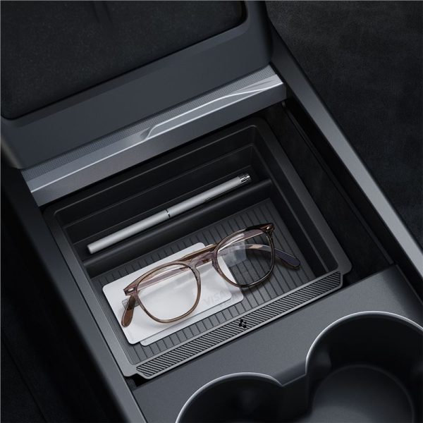 Spigen Tesla Sliding Console Organizer (Bottom) Black-Tesla Model 3 2024 (ACP07785) - Image 4