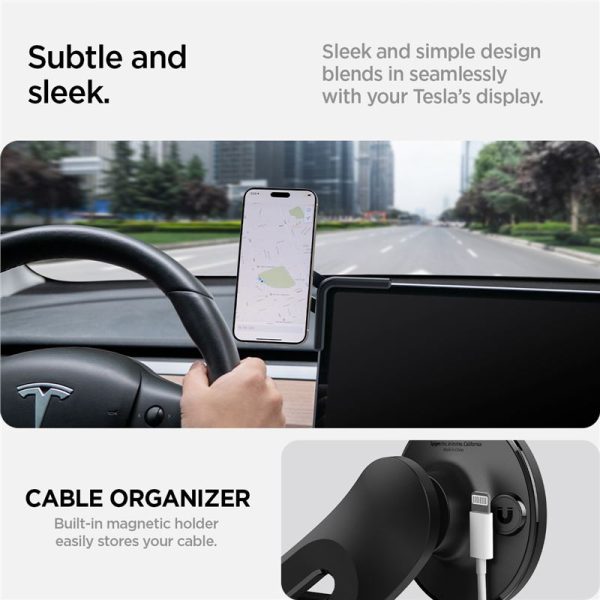 Spigen Tesla TapLock MagSafe Car Mount Holder Black-Screen (ACP07869) - Image 3