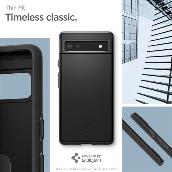 Spigen Thin Fit Black-Google Pixel 6a (ACS04473) - Image 3