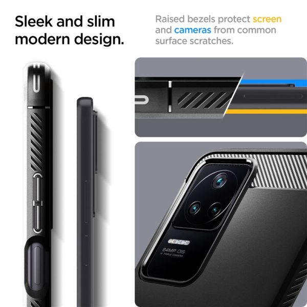 Spigen Rugged Armor Matte Black-Xiaomi POCO F4/Redmi K40S (ACS04516) - Image 4