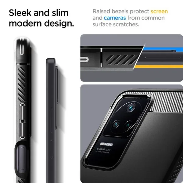 Spigen Rugged Armor Matte Black-Xiaomi POCO F4/Redmi K40S (ACS04516) - Image 4