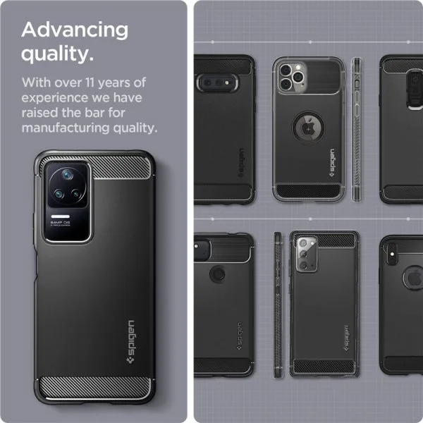 Spigen Rugged Armor Matte Black-Xiaomi POCO F4/Redmi K40S (ACS04516) - Image 5