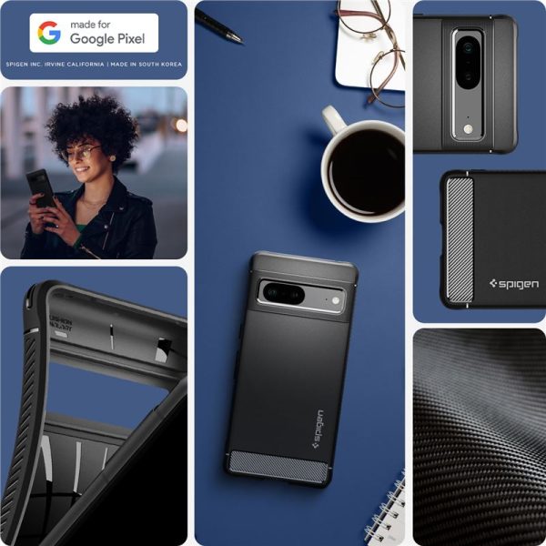 Spigen Rugged Armor Black-Google Pixel 7 (ACS04698) - Image 7