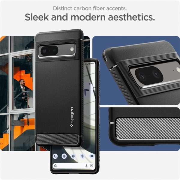 Spigen Rugged Armor Black-Google Pixel 7 (ACS04698) - Image 8