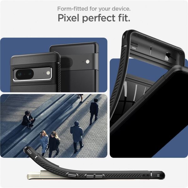 Spigen Rugged Armor Black-Google Pixel 7 (ACS04698) - Image 9