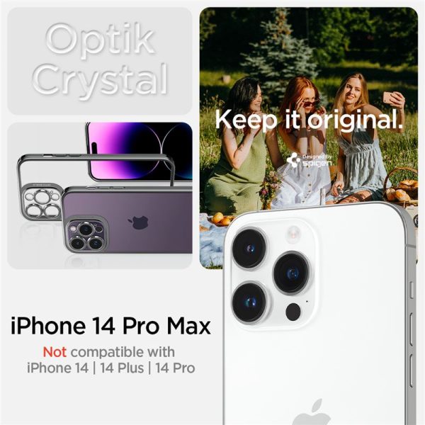 Spigen Optik Crystal Chrome Grey-Apple iPhone 14 Pro Max (ACS04834) - Image 14